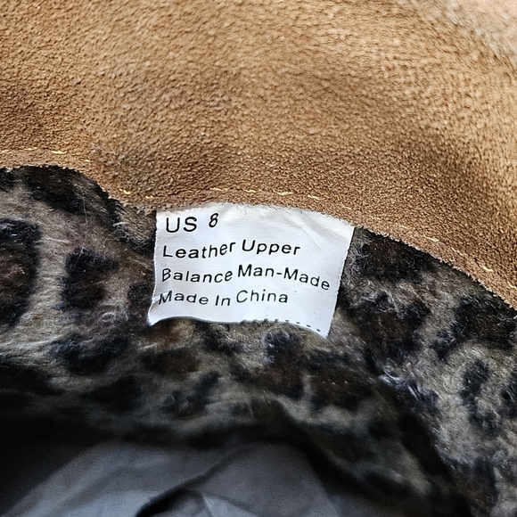 Sbicca Verse 100% Suede Leather Upper Fringe Embellished Boots Brown Size 8 - Picture 7 of 8